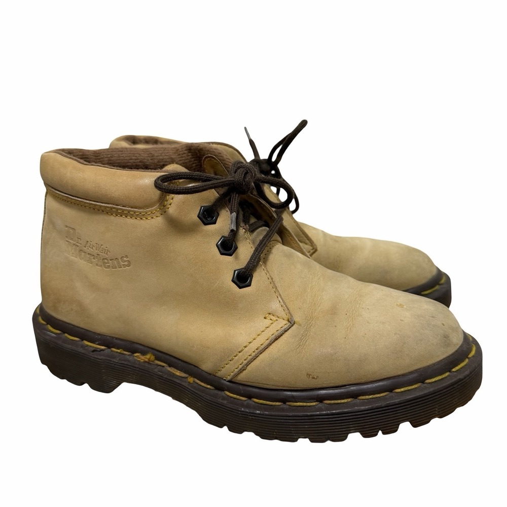 Vintage Dr Martens 8057 Boots‎ Mens UK 4 US 5 Tan Leather Chukka Made In England